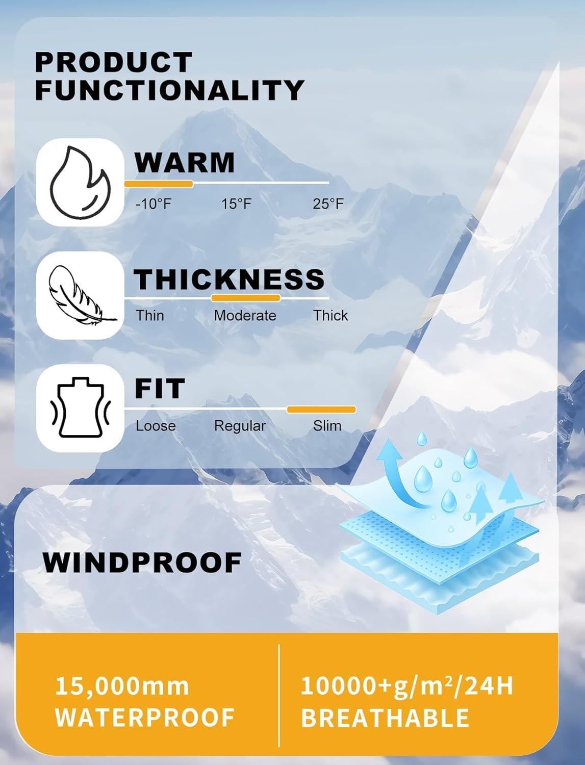 image:imageGSOU SNOW Ski Pants Women Snowboard Snow Pants Slim Insulated Warm Waterproof Windproof Winter OutdoorPink