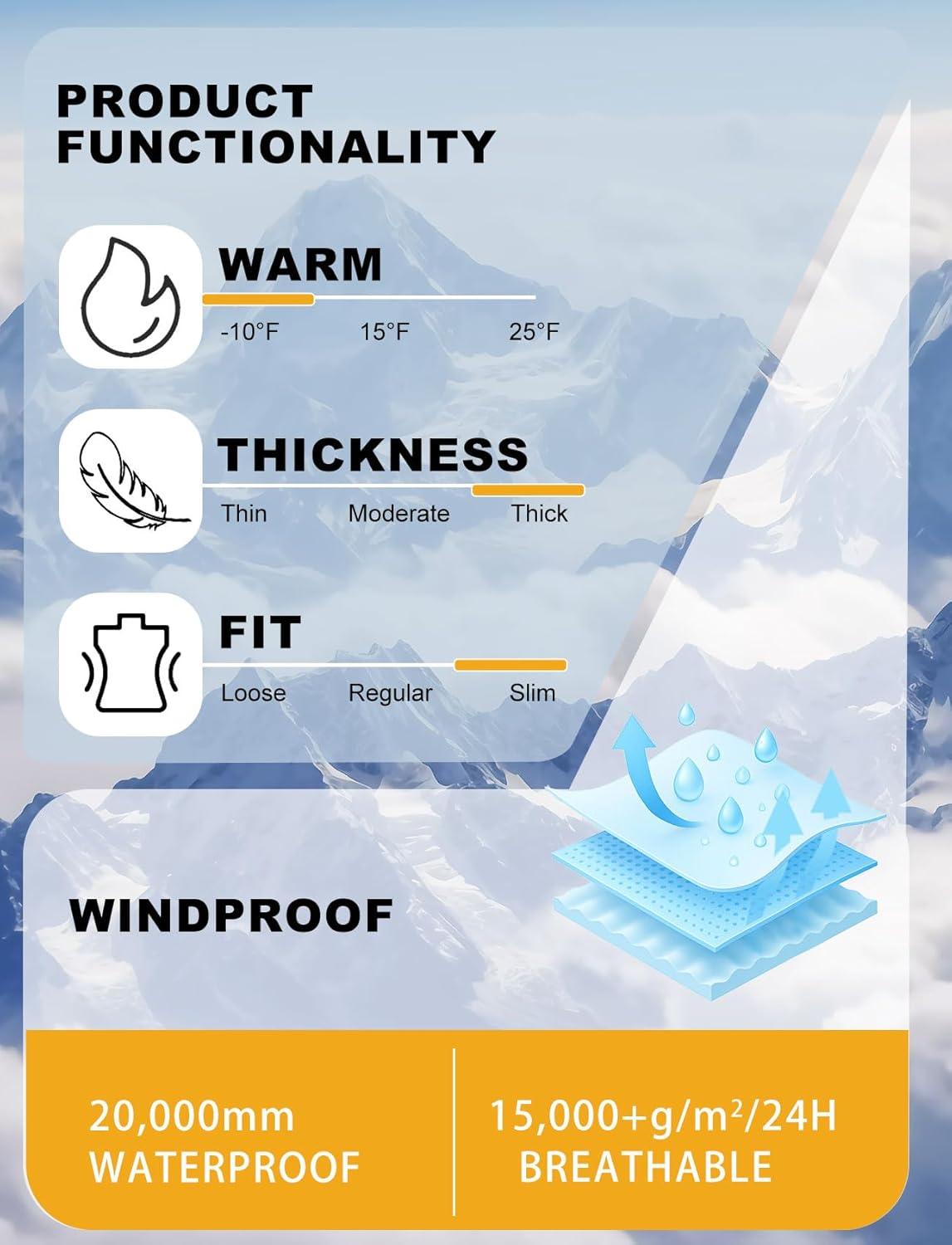 image:imageGSOU SNOW Women Ski Suit One Piece Snowsuit Snowboard Faux Fur Collar Slim Jumpsuit Jacket Insulated Windproof Outdoor WinterBeige1