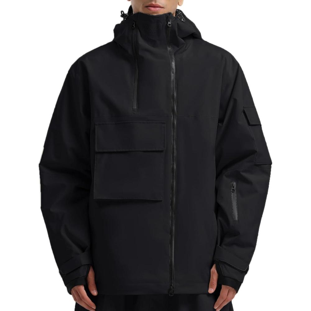 image:imageGSOU SNOW Mens Ski Jacket Baggy Snowboard Jacket Womens Insulated Snow Jacket Waterproof Windproof Loose Ski Coat for SkiingBlack6