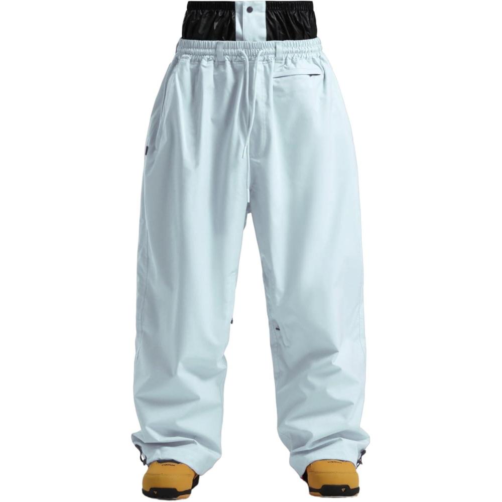 image:imageGSOU SNOW Mens Snow Pants Women Baggy Snowboard Pants Loose Fit Insulated Windproof Waterproof for Ski Hiking Winter OutdoorIce Blue