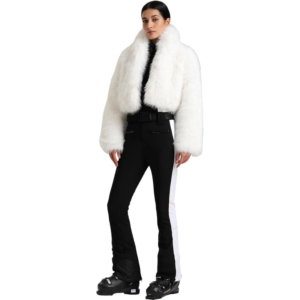 image:imageGSOU SNOW Women Ski Suit One Piece Snowsuit Snowboard Faux Fur Collar Slim Jumpsuit Jacket Insulated Windproof Outdoor WinterWhite1