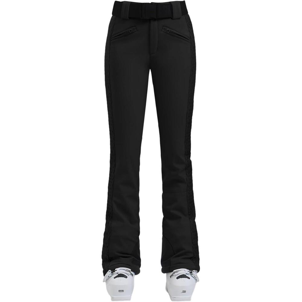 image:imageGSOU SNOW Womens Ski Pants Slim Fit Waterproof Insulated Snow Pants Flared Winter Outdoor Hiking WarmBlack