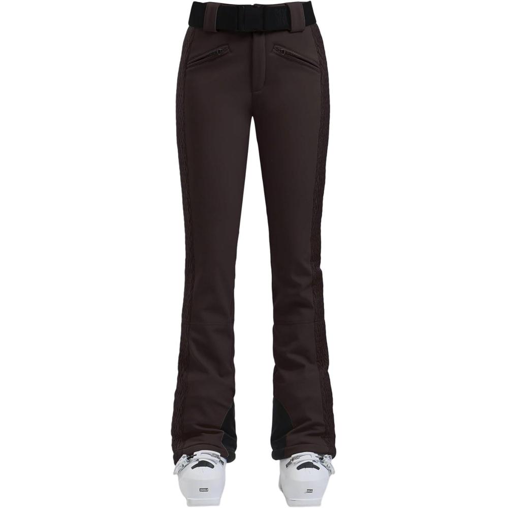 image:imageGSOU SNOW Womens Ski Pants Slim Fit Waterproof Insulated Snow Pants Flared Winter Outdoor Hiking WarmDark Coffee