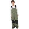 GSOU SNOW Kids Snow Bibs Boys Girls Ski Bib Snowboard Pants Insulated Waterproof Winter Overalls(3-16Years)(Army Green)