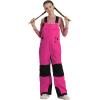 GSOU SNOW Kids Snow Bibs Boys Girls Ski Bib Snowboard Pants Insulated Waterproof Winter Overalls(3-16Years)(Rose)