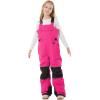 GSOU SNOW Kids Snow Bibs Boys Girls Ski Bib Snowboard Pants Insulated Waterproof Winter Overalls(3-16Years)(Rose)