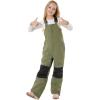 GSOU SNOW Kids Snow Bibs Girls Boys Snow Pants Ski Bib Overall Waterproof Windproof Warm for Winter (3-16Years)(Army Green)