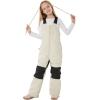 GSOU SNOW Kids Snow Bibs Girls Boys Snow Pants Ski Bib Overall Waterproof Windproof Warm for Winter (3-16Years)(Beige)