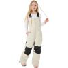 GSOU SNOW Kids Snow Bibs Girls Boys Snow Pants Ski Bib Overall Waterproof Windproof Warm for Winter (3-16Years)(Beige)