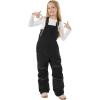 GSOU SNOW Kids Snow Bibs Girls Boys Snow Pants Ski Bib Overall Waterproof Windproof Warm for Winter (3-16Years)(Black)