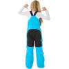 GSOU SNOW Kids Snow Bibs Girls Boys Snow Pants Ski Bib Overall Waterproof Windproof Warm for Winter (3-16Years)(Blue)