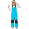 GSOU SNOW Kids Snow Bibs Girls Boys Snow Pants Ski Bib Overall Waterproof Windproof Warm for Winter (3-16Years)(Blue)