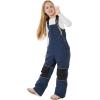 GSOU SNOW Kids Snow Bibs Girls Boys Snow Pants Ski Bib Overall Waterproof Windproof Warm for Winter (3-16Years)(Navy Blue)