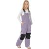 GSOU SNOW Kids Snow Bibs Girls Boys Snow Pants Ski Bib Overall Waterproof Windproof Warm for Winter (3-16Years)(Purple)