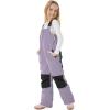 GSOU SNOW Kids Snow Bibs Girls Boys Snow Pants Ski Bib Overall Waterproof Windproof Warm for Winter (3-16Years)(Purple)