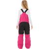 GSOU SNOW Kids Snow Bibs Girls Boys Snow Pants Ski Bib Overall Waterproof Windproof Warm for Winter (3-16Years)(Rose Red)