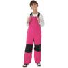 GSOU SNOW Kids Snow Bibs Girls Boys Snow Pants Ski Bib Overall Waterproof Windproof Warm for Winter (3-16Years)(Rose Red)