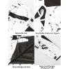 GSOU SNOW Men Ski Jacket Snowboard Snow Coat Warm Winter Waterproof Mountain Hooded(Black White)
