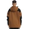 GSOU SNOW Men Ski Jacket Snowboard Snow Coat Warm Winter Waterproof Mountain Hooded(Brown)