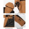 GSOU SNOW Men Ski Jacket Snowboard Snow Coat Warm Winter Waterproof Mountain Hooded(Brown)