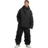 GSOU SNOW Men Ski Jacket Snowboard Snow Coat Warm Winter Waterproof Mountain Hooded(Dark Black)