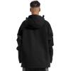 GSOU SNOW Men Ski Jacket Snowboard Snow Coat Warm Winter Waterproof Mountain Hooded(Dark Black)