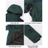 GSOU SNOW Men Ski Jacket Snowboard Snow Coat Warm Winter Waterproof Mountain Hooded(Dark Green)