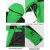 GSOU SNOW Men Ski Jacket Snowboard Snow Coat Warm Winter Waterproof Mountain Hooded(Green Black)