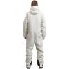 GSOU SNOW Men Ski Suit One Piece Snowsuit Snowboard Jumpsuit Jacket Pant Set Insulated Windproof Outwear Winter(Beige)
