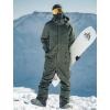 GSOU SNOW Men Ski Suit One Piece Snowsuit Snowboard Jumpsuit Jacket Pant Set Insulated Windproof Outwear Winter(Beige)