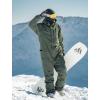 GSOU SNOW Men Ski Suit One Piece Snowsuit Snowboard Jumpsuit Jacket Pant Set Insulated Windproof Outwear Winter(Black)