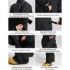 GSOU SNOW Men Ski Suit One Piece Snowsuit Snowboard Jumpsuit Jacket Pant Set Insulated Windproof Outwear Winter(Black)