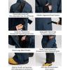 GSOU SNOW Men Ski Suit One Piece Snowsuit Snowboard Jumpsuit Jacket Pant Set Insulated Windproof Outwear Winter(Blue)