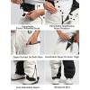 GSOU SNOW Men Snow Bibs Women Baggy Ski Pants Snowboard Overall Insulated Waterproof Windproof Warm Winter(Beige)
