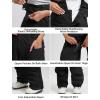 GSOU SNOW Men Snow Bibs Women Baggy Ski Pants Snowboard Overall Insulated Waterproof Windproof Warm Winter(Black)