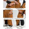 GSOU SNOW Men Snow Bibs Women Baggy Ski Pants Snowboard Overall Insulated Waterproof Windproof Warm Winter(Coffee)