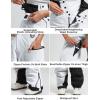 GSOU SNOW Men Snow Bibs Women Baggy Ski Pants Snowboard Overall Insulated Waterproof Windproof Warm Winter(Grey)