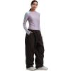 GSOU SNOW Men Women Snow Pants Baggy Snowboard Pant Ski Loose Waterproof Windproof Warm for Winter(Dark Coffee)