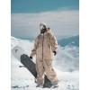 GSOU SNOW Men Women Snow Pants Baggy Snowboard Pant Ski Loose Waterproof Windproof Warm for Winter(Khaki)