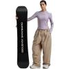 GSOU SNOW Men Women Snow Pants Baggy Snowboard Pant Ski Loose Waterproof Windproof Warm for Winter(Khaki)