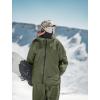 GSOU SNOW Mens Ski Jacket Baggy Snowboard Jacket Womens Insulated Snow Jacket Waterproof Windproof Loose Ski Coat for Skiing(Army Green)