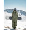 GSOU SNOW Mens Ski Jacket Baggy Snowboard Jacket Womens Insulated Snow Jacket Waterproof Windproof Loose Ski Coat for Skiing(Army Green)
