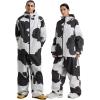 GSOU SNOW Mens Ski Jacket Baggy Snowboard Jacket Womens Insulated Snow Jacket Waterproof Windproof Loose Ski Coat for Skiing(Cow)