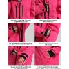 GSOU SNOW Mens Ski Jacket Baggy Snowboard Jacket Womens Insulated Snow Jacket Waterproof Windproof Loose Ski Coat for Skiing(Rose-100)