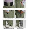 GSOU SNOW Mens Snow Pants Women Baggy Snowboard Pants Loose Fit Insulated Windproof Waterproof for Ski Hiking Winter Outdoor(Army Green)