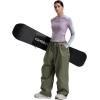 GSOU SNOW Mens Snow Pants Women Baggy Snowboard Pants Loose Fit Insulated Windproof Waterproof for Ski Hiking Winter Outdoor(Army Green)