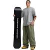 GSOU SNOW Mens Snow Pants Women Baggy Snowboard Pants Loose Fit Insulated Windproof Waterproof for Ski Hiking Winter Outdoor(Army Green)
