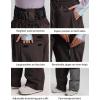 GSOU SNOW Mens Snow Pants Women Baggy Snowboard Pants Loose Fit Insulated Windproof Waterproof for Ski Hiking Winter Outdoor(Dark Coffee)