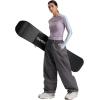 GSOU SNOW Mens Snow Pants Women Baggy Snowboard Pants Loose Fit Insulated Windproof Waterproof for Ski Hiking Winter Outdoor(Dark Gray)