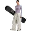 GSOU SNOW Mens Snow Pants Women Baggy Snowboard Pants Loose Fit Insulated Windproof Waterproof for Ski Hiking Winter Outdoor(Off-white)